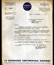 PARIS (XVII°) FACTORY de SAINT-OUEN & FLAVIAC / BOX MATTRESSES "SIMMONS" 1945