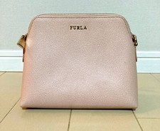 Negotiable "MINT w/Case" FURLA Shoulder Bag Handbag Pink Leather Auth from Japan