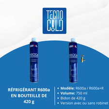 R600a GAZ RÉFRIGÉRANT PROPANE EN BOUTEILLE DE 420G AVEC ROBINET POUR CLIMATISEUR
