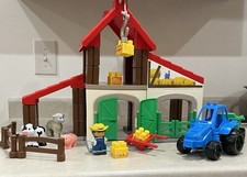 Ecoiffier Abrick Farm Playset, Build it yourself, Barn, Tractor, Farmer, Animals