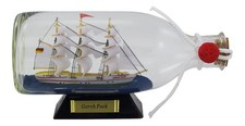 Bateau en bouteille - Gorch Fock Bateau à pelote en bois/verre 16 x 8 cm