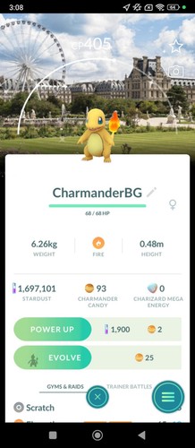 Charmander jardin des tuilerie - jardin,