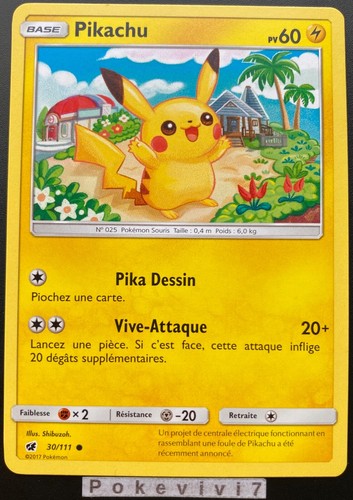 Carte pokemon pikachu 111 - carte, 30/111