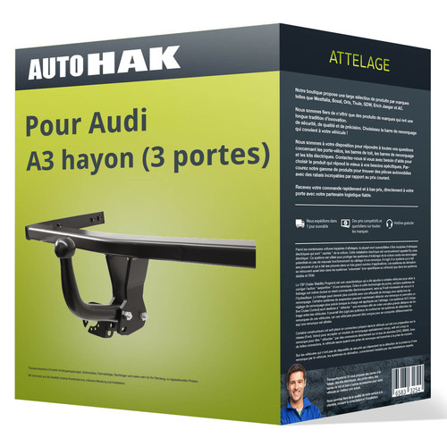 Attelage pour audi hayon - a3, (3