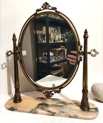 Miroir toilette ancien - miroir,