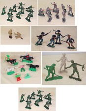 MISCELLANEOUS PLASTIC FIGURINES - Soldier Figure Lot - Antique Toys