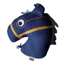 Ferm Living Danish Design Kids Denim Horse Cushion Decor Kids. READ DESC. AS IS*