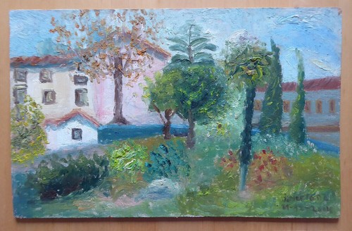 Petit tableau huile dans - À, l'huile