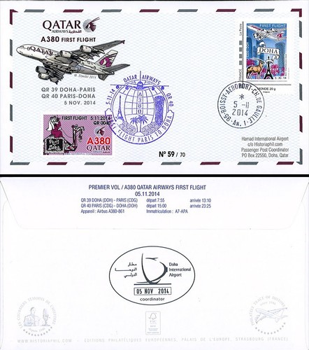 A380 286t1 fdc france vol - france, “vol
