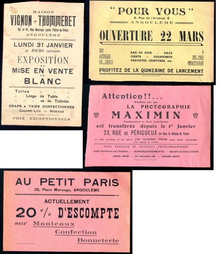 Anciennes petites affiches