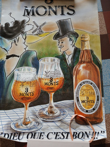 Ancienne affiche biere - 3, monts