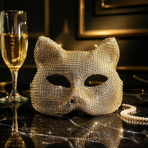 Masque crâne rhinestones - 1,