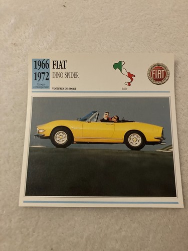 Carte fiche auto fiat dino - carte,