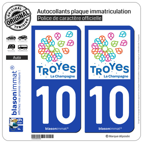 Stickers autocollant plaque - 2,