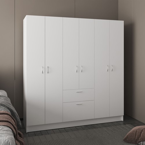 Modern white door armoire - modern, armoire,