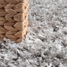 Tapis De Salon Shaggy Gris