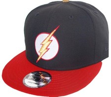New Era The Flash Écarlate Noir Doré Dc Comics Snapback Cap 9fifty Osfa Baseball