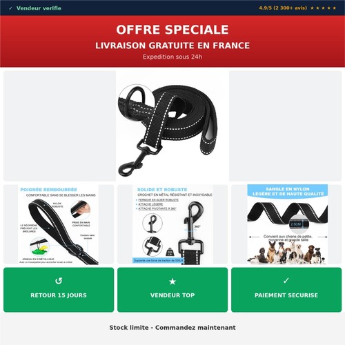 Longe pour chien nylon - m,