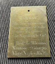 France - Antique Commemorative Plaque Grenadier Hussar 'Barbot'