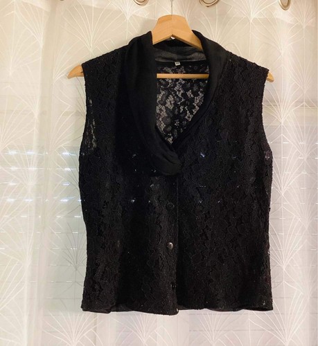 Blouse noire sans - blouse,