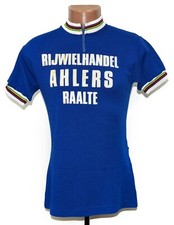 CYCLING VELO SHIRT JERSEY ACRYL VINTAGE BLUE SIZE L