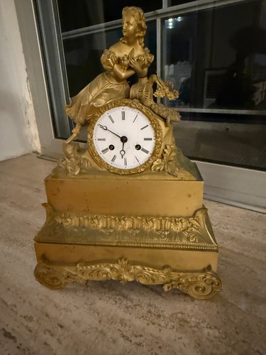 Pendule restauration bronze - pendule, en