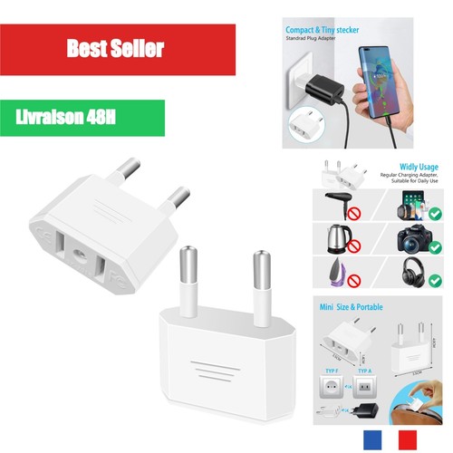 Adaptateur prise usa vers 2 - adaptateur,