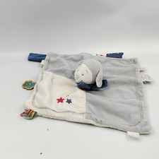 Doudou plat mouton bleu blanc étoiles Guss et Victor NOUKIE'S - 25394