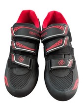 Black Red Gavin VELO Road Cycling Shoes Size 42 Men 8 Women 9.5 With Cleats