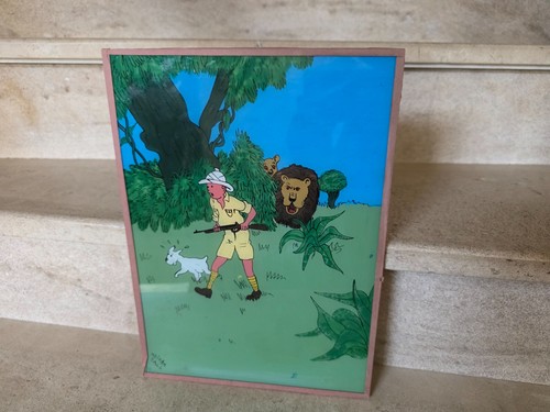 Fixé sous verre peinture - sous,