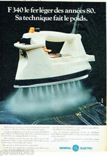 ADVERTISEMENT ADVERTISING 096 1980 General Electric Steam Iron F 340