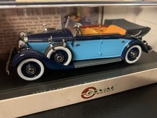 Esval EMEU43043C Mercedes Benz 290 W18 Cabriolet D Top down bleu 1933  1/43