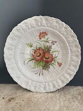 Antique Deco Manufacture Boch & Brothers Flower Decor Wall Plate 22cm Belgium