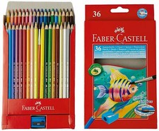 Faber-Castell Design Series Aquarelle Full Length Water Color Pencils - 36 Shade