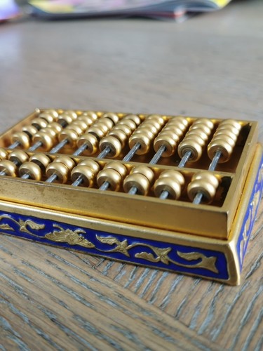 Boulier miniature laiton doré - boulier,