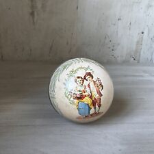 Antique Lithographed Sheet Metal Box Christmas Ball Doll Box