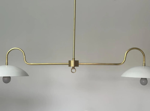 Lustre linéaire laiton - lustre, en
