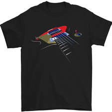 T-Shirt Électrique Pour Guitariste En Perspective Pour Homme 100% Coton