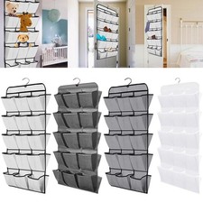 30 grandes poches étagères à chaussures suspendues double face pour placard