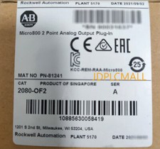 NEW AB 2080-OF2 Micro800 2 Point Analog Output Plug-In 2080OF2