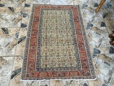 Vintage Turkish Rug 2.9 x 4.2 ft Hand-Knotted Wool Floral Anatolian Traditional