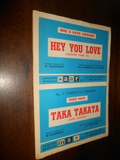 MUSICAL SHEET MUSIC-VINTAGE-HEY YOU LOVE-TAKA TAKATA-ED. MUS.MAS