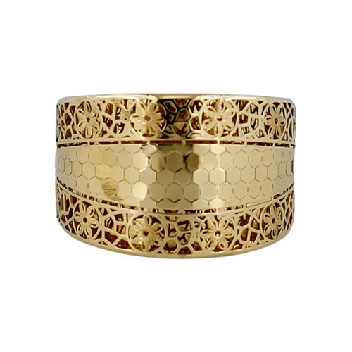 Bague femme large - bague, jaune