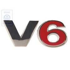 Emblème adhésif V6 chromé