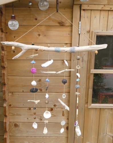 Mobile bois flotte coquillages - flotte,