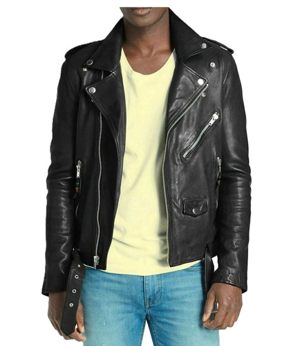 Blouson moto motard ceinturé