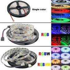 5m 5050 Blanc RGB RGBW 300LED Bande Ruban Strip Flexible Lampe Lumière Noël 12V
