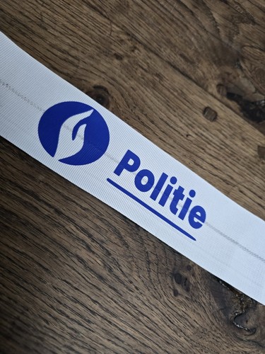 Brassard tissu blanc - brassard, politie