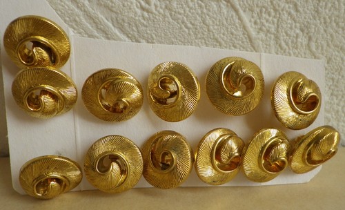 Lot boutons dorés neufs - 10,