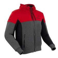 Sweat / Veste moto Bering Hoodiz Vented - noir / rouge - Taille M